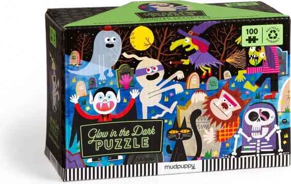 Puzzle Mudpuppy Castel bântuit strălucește în întuneric
