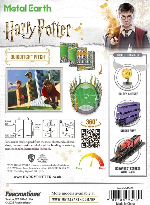 Puzzle 3D Metal Earth: Terenul de Quidditch Harry Potter