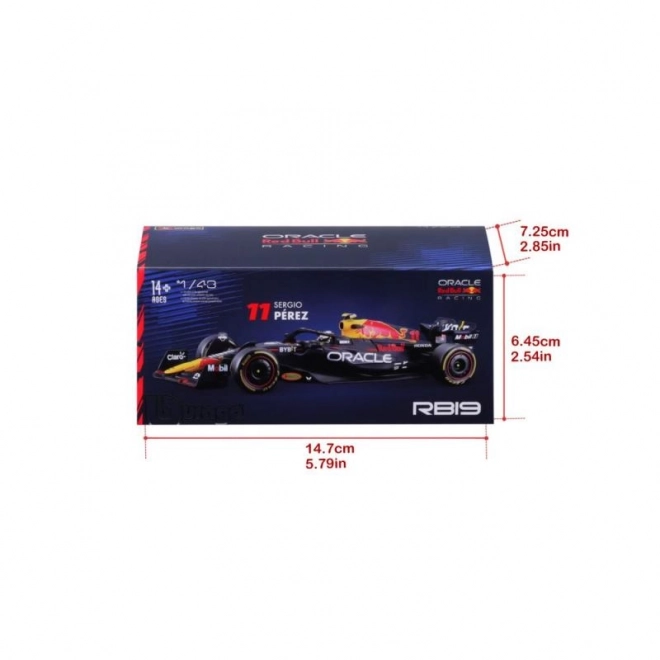 Model Red Bull Racing RB19 Formula 1 Bburago 1:43 din 2023 Sergio Pérez