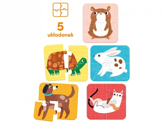 Puzzle educative cu animale domestice