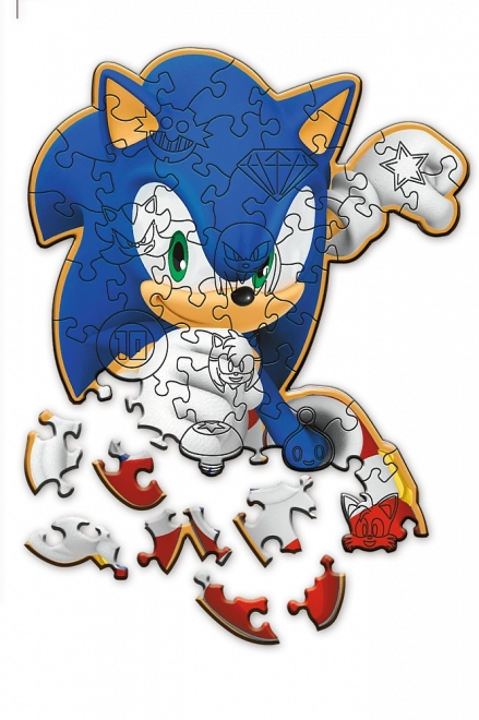 Puzzle din lemn SONIC – Ariciul isteț, 50 piese