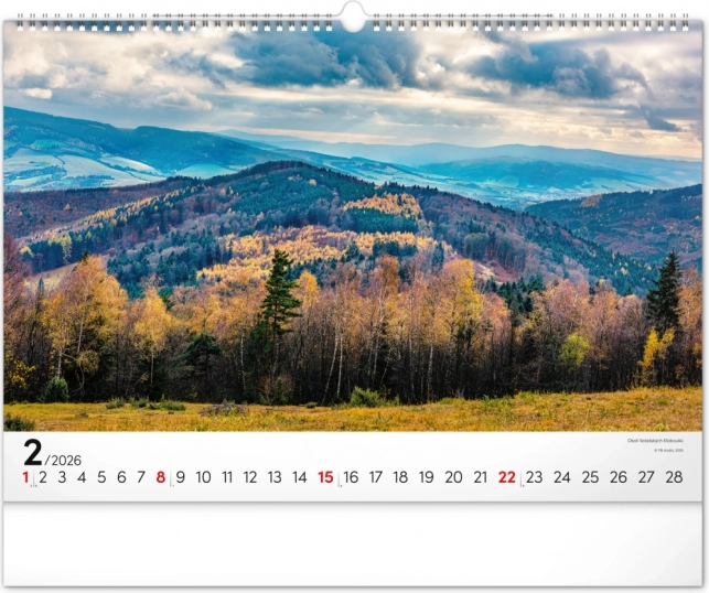 Calendar de perete Panoramata Cehia 2026