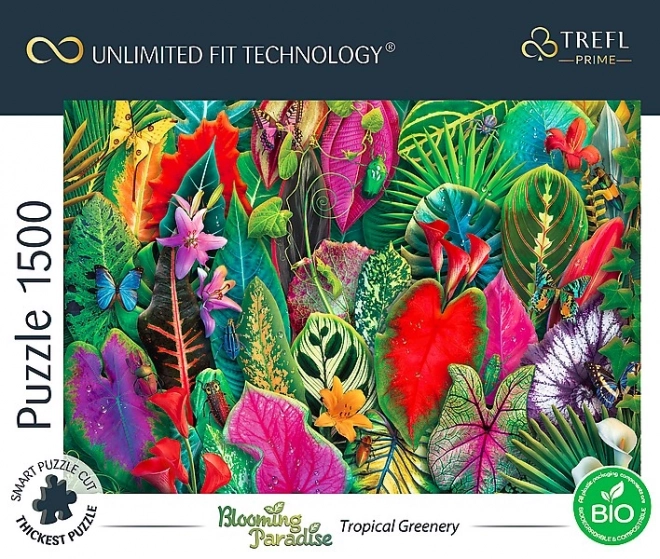 puzzle Trefl blooming paradise: tropică verdeață 1500 piese