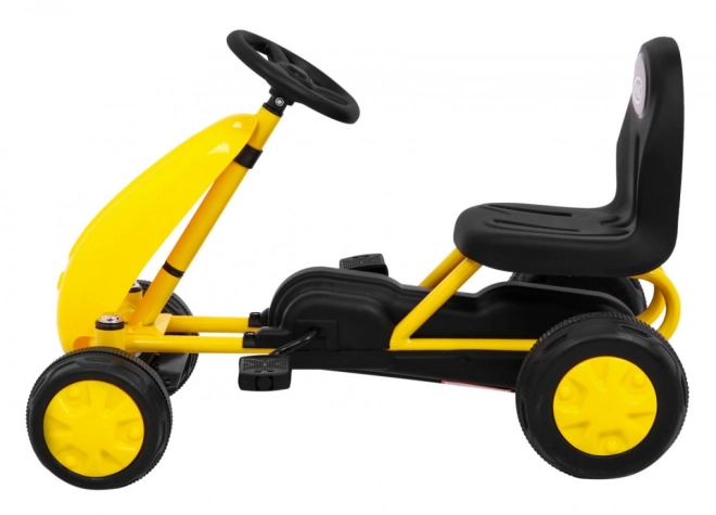 Gokart cu pedale pentru copii galben