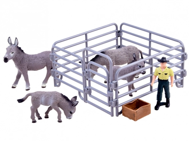 Set figurine animale domestice cu măgari – B