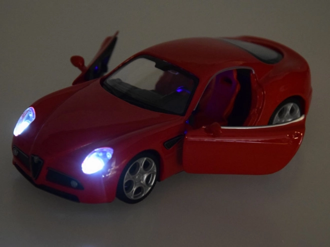 Mașinuță metalică Alfa Romeo 8C Competizione 1:32 cu lumini