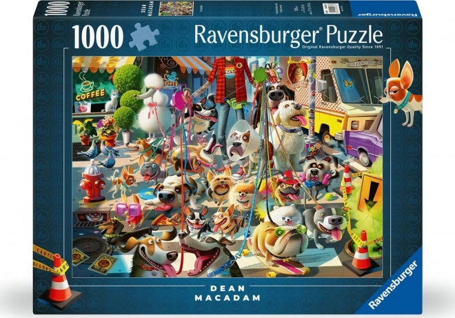 Puzzle Ravensburger Plimbarea câinilor 1000 piese
