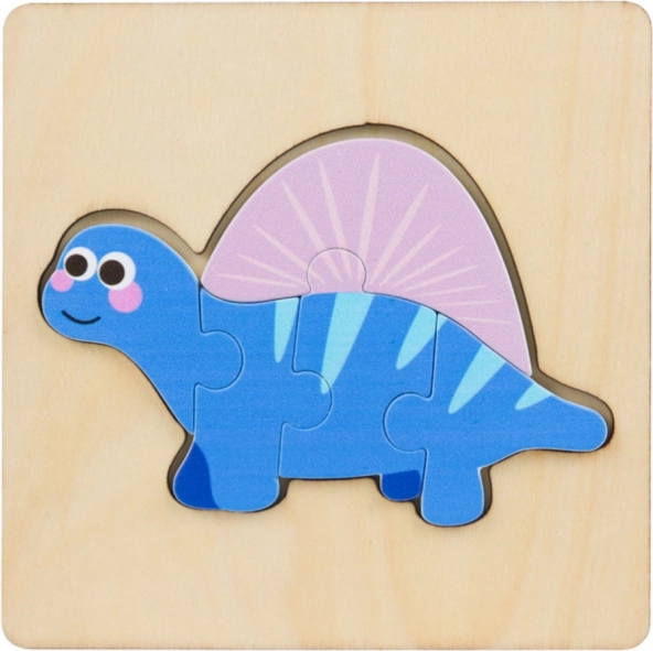 Puzzle din lemn Dinosauri 11 x 11 cm
