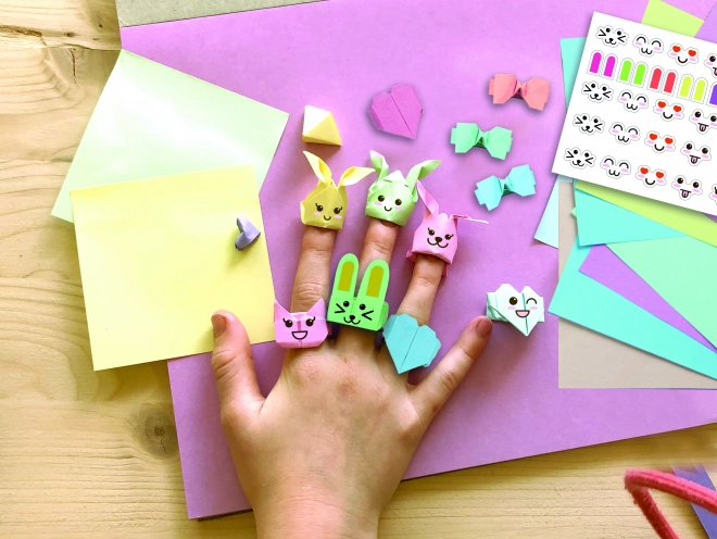 Set creativ origami Kawaii bijuterii animale