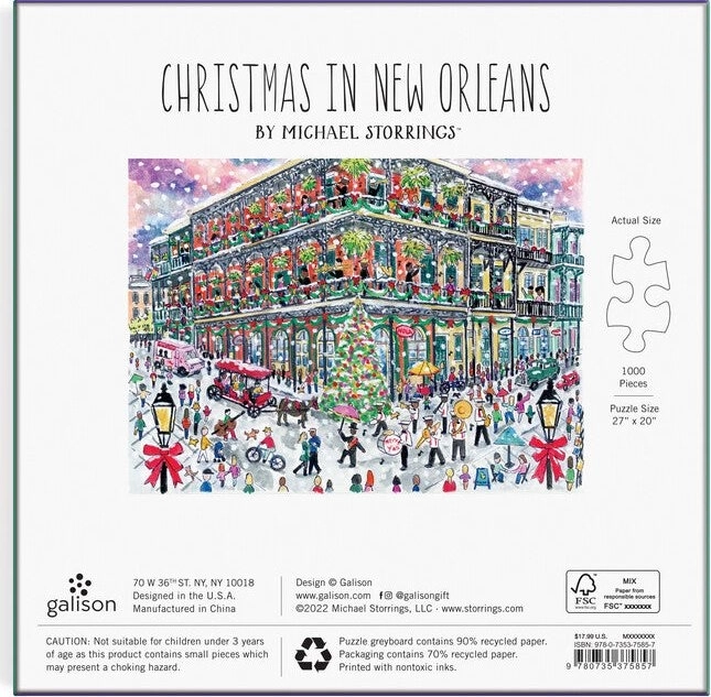 Puzzle Galison Crăciun în New Orleans 1000 piese