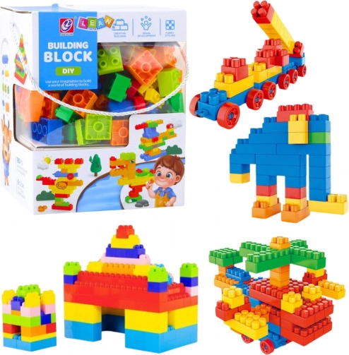 Set de construcție spațial cu cuburi colorate, 180 piese