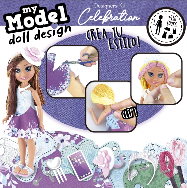 Set Creativ Educa My Model Doll Design: Petrecere