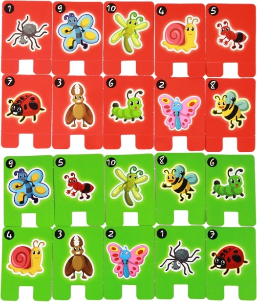 Cărți colorate cu insecte și numere