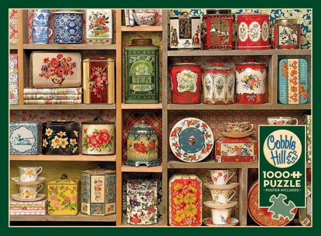 Puzzle Cobble Hill cutii de ceai vintage 1000 de piese