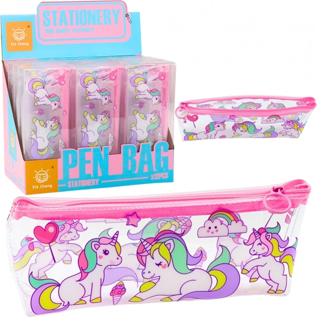 Penar transparent pentru scoala Unicorni