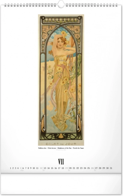 Calendar de perete Alfons Mucha 2026