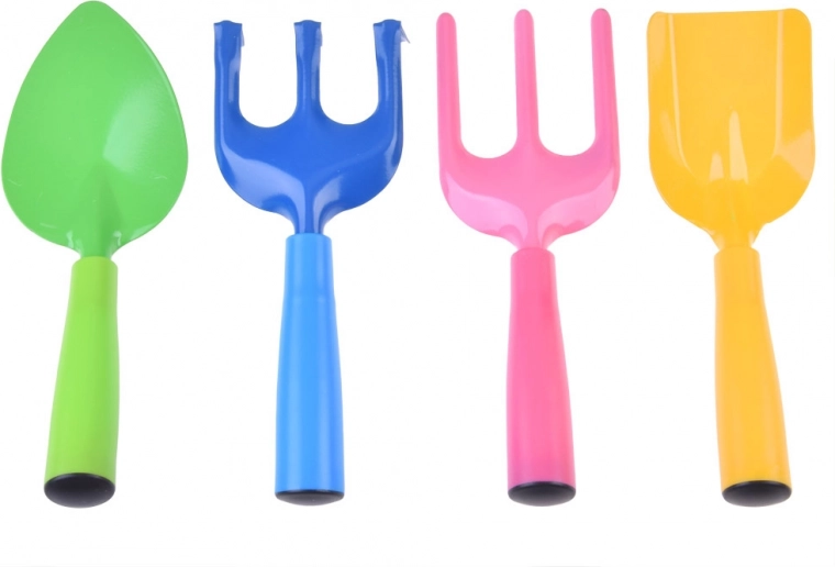 Unelte colorate pentru copii pentru săpat, afânat și transplantat