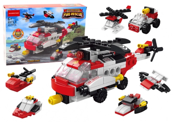 Set de construcții elicopter 6 în 1