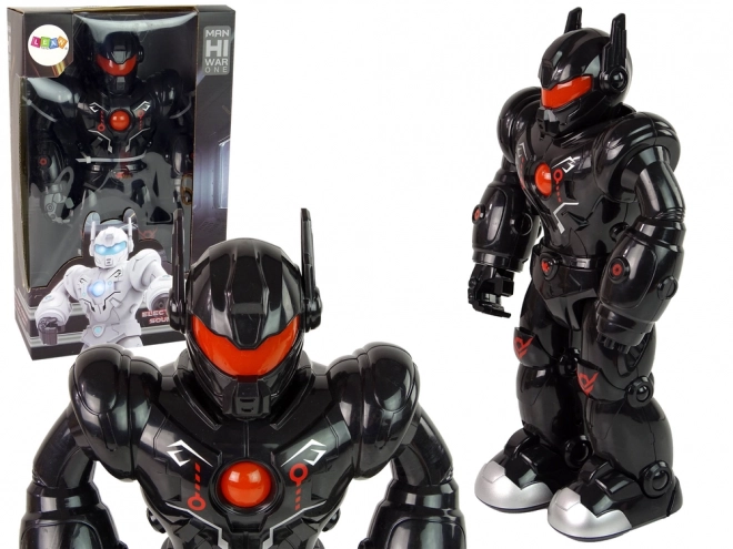 Robot interactiv cu lumini și sunete - negru