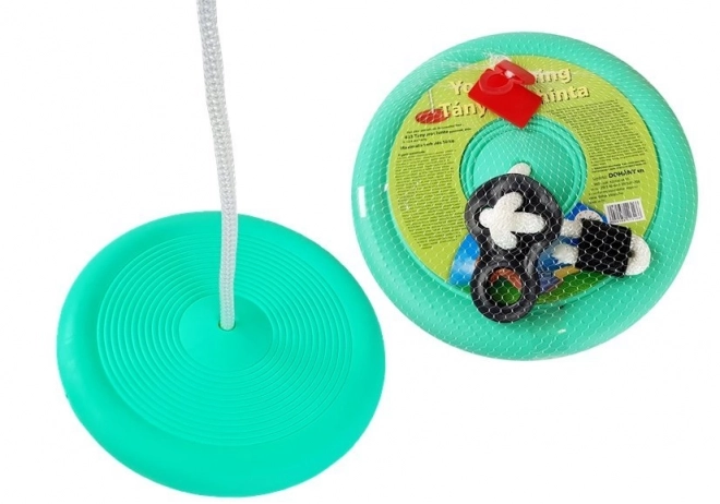 Leagăn pentru grădină pentru copii cu disc rotund 423 verde