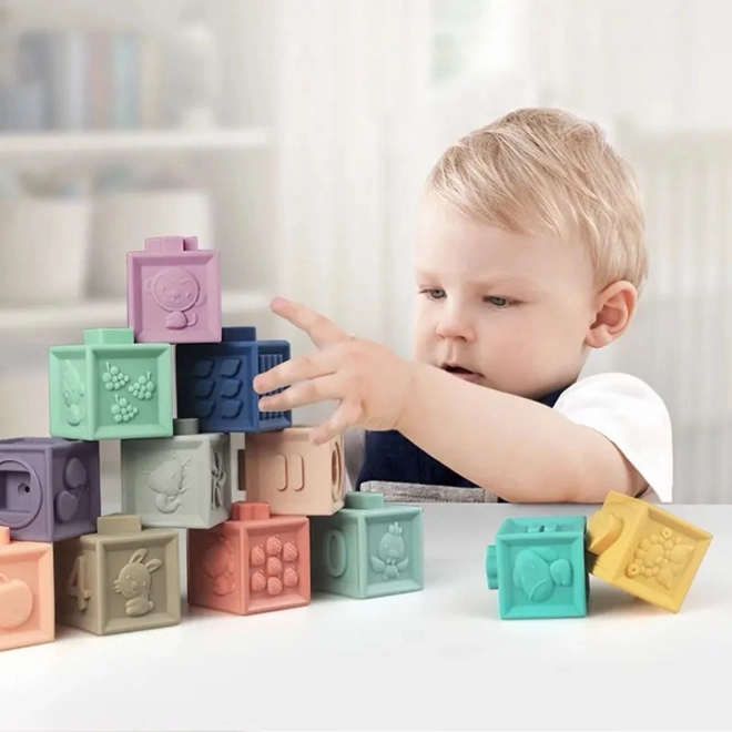 Klocki senzoriale interactive 23 piese Woopie