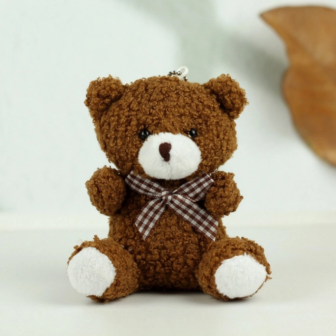 Breloc de pluș maro ursuleț 8 cm