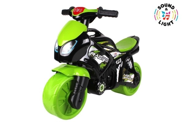 Motocicletă de echilibru pentru copii verde-negru