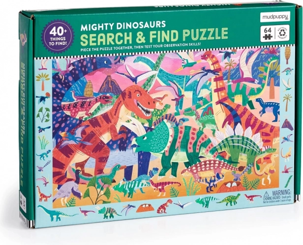 Puzzle Dinozauri Majestuoși 64 piese