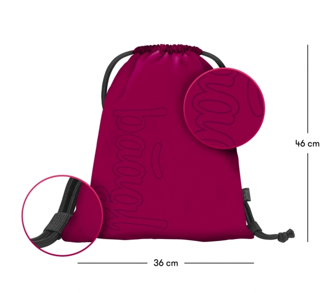 Set 3 piese Baagl Coolmate Ruby: rucsac, penar, saculet