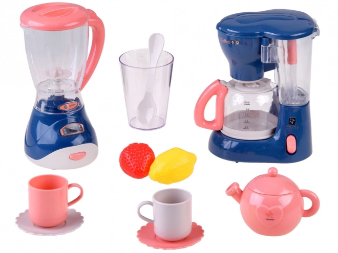 Set electrocasnice mici cu espressor și blender pentru copii