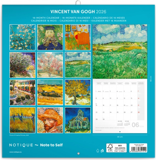 Calendar de notite Vincent van Gogh 2026