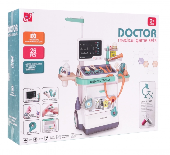 Set interactiv de doctor cu cărucior medical pentru copii 3+