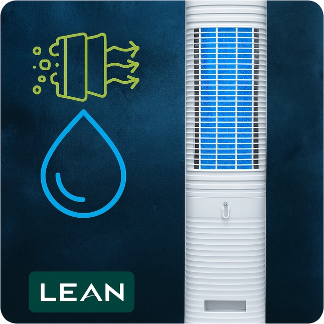 Ventilator coloană LEAN cu răcire cu apă