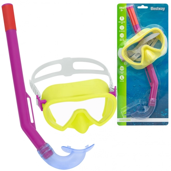 mască și tub de snorkeling Crusader pentru copii Bestway – Galben