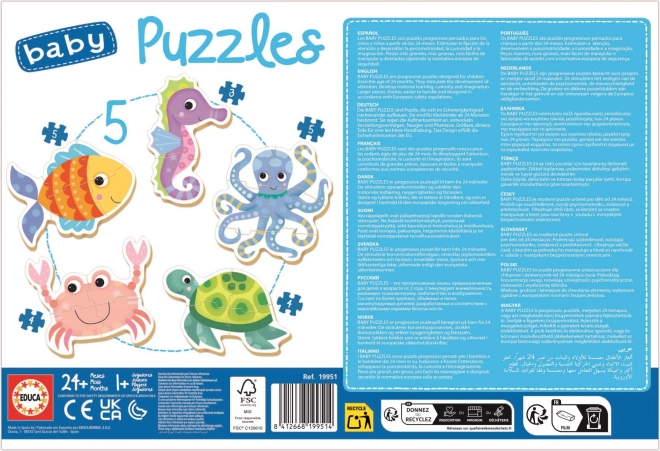 Puzzle pentru copii Educa Animale Marine