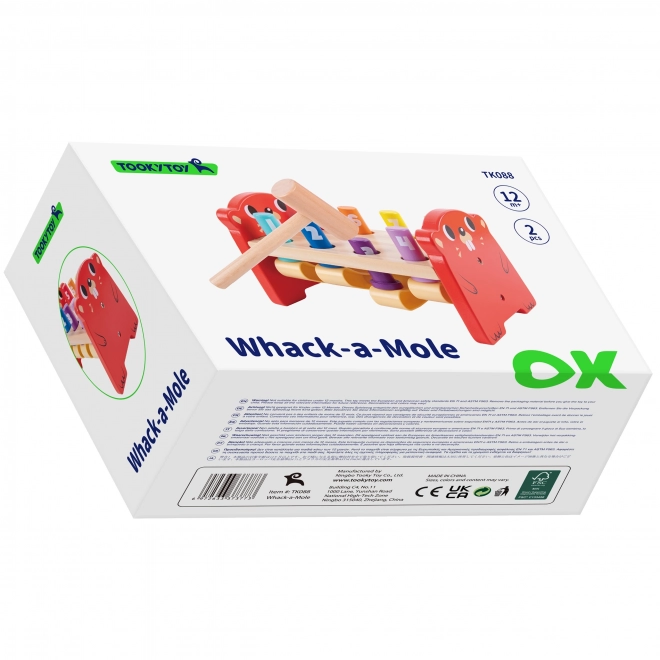 Ciocănel de lovire din lemn colorat pentru copii Tooky Toy