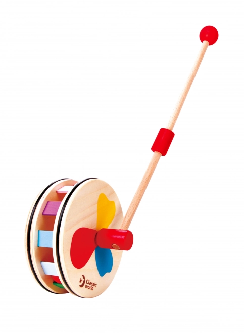 Pusher de lemn curcubeu Classic World