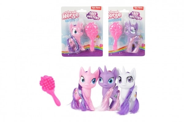 Mini Unicorn de Coafat cu Pieptene din Plastic