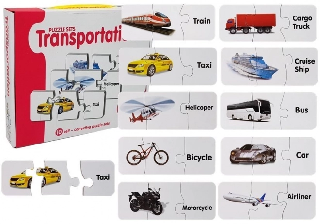 Puzzle educative transport