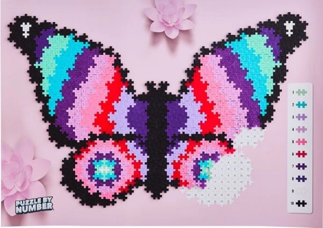 Puzzle după numere Plus Plus - Fluture 800 piese