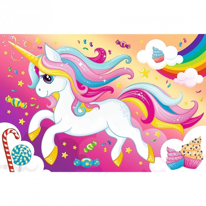 Puzzle 100 piese - frumos unicorn