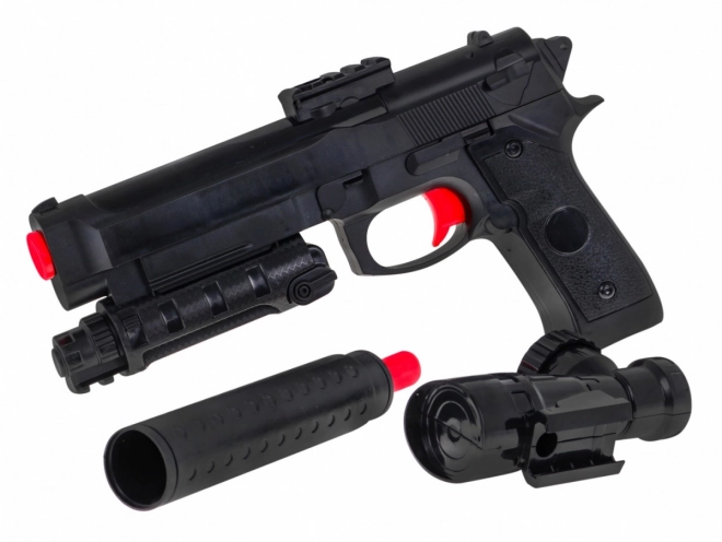 Pistol cu accesorii pentru copii 6+ Imitație M92