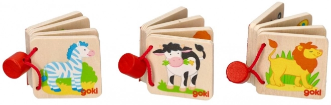 Mini carte din lemn Goki pentru copii