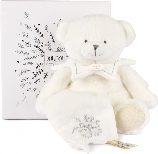 Set cadou Doudou ursuleț de pluș cu păturică bej