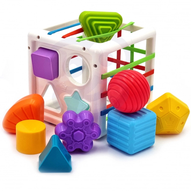 Cub senzorial WOOPIE pentru copii cu forme colorate
