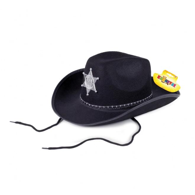Pălărie șerif cowboy cu stea pentru adulți