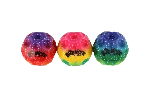 Minge săltăreață din spumă, curcubeu, 6cm, set de 12
