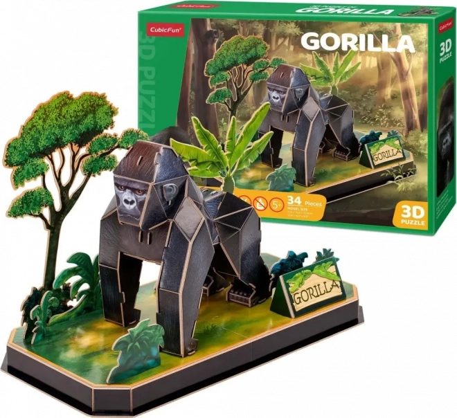 Puzzle 3D Animale - Gorilă