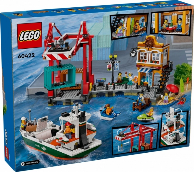 Port maritim LEGO City cu navă de marfă