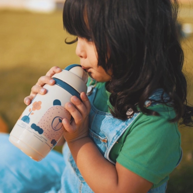 Cana izolantă Tommee Tippee cu pai 266 ml gri